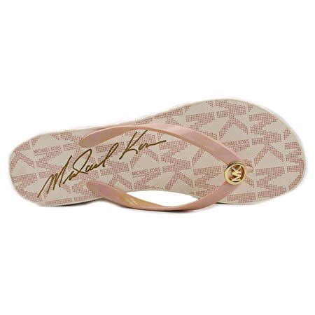 michael kors pink flip flops|michael kors bedford flip flops.